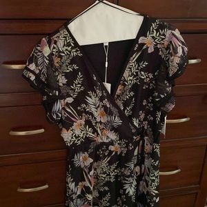 Black floral dress - never been worn!